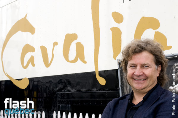 Normand Latourelle (Directeur artistique et fondateur de Cavalia) -PremiÃ¨re du magnifique spectacle de Cavalia au Quartier dix-trente sous les chapiteaux - Aucune utilisation permise de cette image n\'est permise sans l\'autorisation Ã©crite du photographe - patrick@flashquebec.info