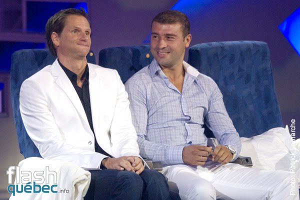 FranÃ§ois Morency et Lucian Bute - Gala Juste pour rire animÃ© par FranÃ§ois Morency - Festival juste pour Rire 2010 - ThÃ©atre St-Denis - 9 juillet 2010 - Utilisation quelle qu'elle soit strictement interdite sans l'accord Ã©crite de l'auteur - patrick@flashquebec.info