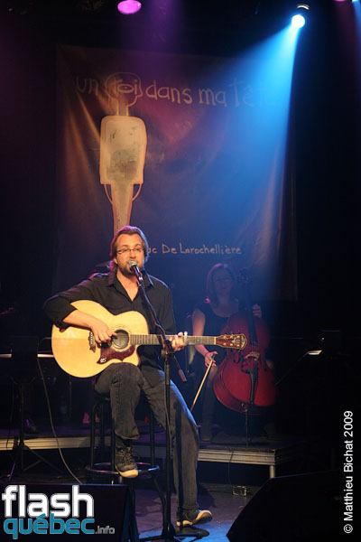 Lancement de l'Album -Un toi dans ma tete- de Luc De Larochelliere, a l'Espace Dell'Arte de Montreal, le 26 aout 2009. Utilisation quelle qu'elle soit strictement interdite sans l'accord de l'auteur matthieu@flashquebec.info.