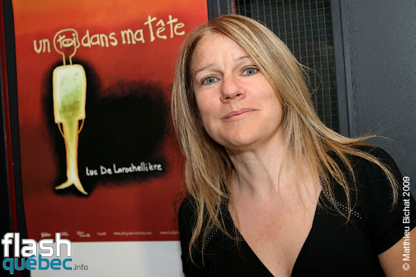 Sylvie Paquette. Lancement de l'Album -Un toi dans ma tete- de Luc De Larochelliere, a l'Espace Dell'Arte de Montreal, le 26 aout 2009. Utilisation quelle qu'elle soit strictement interdite sans l'accord de l'auteur matthieu@flashquebec.info.