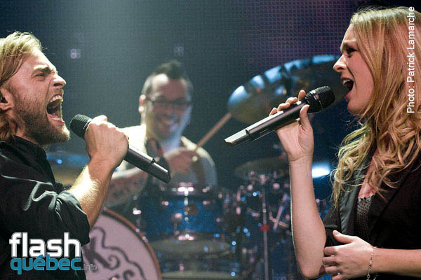 Boom et Annie Villeneuve au lancement de Rock le QuÃ©bec de Boom Desjardins au Metropolis de MontrÃ©al le 7 octobre 2009. - Aucune utilisation permise sans autorisation Ã©crite de l\'auteur - patrick@flashquebec.info.