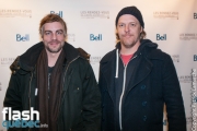 Hubert Proulx et Fabien Cloutier lors de la première mondiale du documentaire "YES" de Félix Rose et Eric Piccoli dans le cadre des Rendez-vous du cinéma québécois, au Cinéma Cineplex Odeon Quartier Latin, à Montréal, le vendredi 3 mars 2017.
