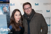 Karima Brikh et Mathieu Bock-Côté lors de la première mondiale du documentaire "YES" de Félix Rose et Eric Piccoli dans le cadre des Rendez-vous du cinéma québécois, au Cinéma Cineplex Odeon Quartier Latin, à Montréal, vendredi le 3 mars 2017.