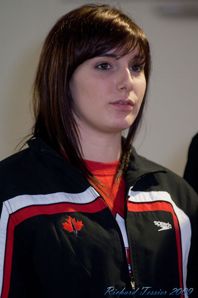 Coupe Canada Cup 2009; 28 avril 2009; Centre sportif du Parc Olympique de MontrÃ©al; Ãquipe Canadienne de Plogeon 2009; Brandon Makinson; Cameron MClean; Carol-Ann Ware; Cody Kolodziejzyk; FranÃ§ois Imbeau-Dulac; Hailey Casper; Jennifer Abel; Kevin Geyson; Mandy Moran; Meaghan Benfeito; MÃ©lanie Rinaldi;  Reuben Ross; Riley McCormick; Roseline Filion; Ãmilie Heymans; Ãric Sehn; personnalitÃ© prÃ©sente; Annie Pelletier; Michel Larouche; Penny Joyce; Mitch Geller;
