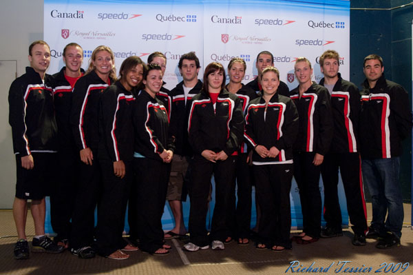 Coupe Canada Cup 2009; 28 avril 2009; Centre sportif du Parc Olympique de MontrÃ©al; Ãquipe Canadienne de Plogeon 2009; Brandon Makinson; Cameron MClean; Carol-Ann Ware; Cody Kolodziejzyk; FranÃ§ois Imbeau-Dulac; Hailey Casper; Jennifer Abel; Kevin Geyson; Mandy Moran; Meaghan Benfeito; MÃ©lanie Rinaldi;  Reuben Ross; Riley McCormick; Roseline Filion; Ãmilie Heymans; Ãric Sehn; personnalitÃ© prÃ©sente; Annie Pelletier; Michel Larouche; Penny Joyce; Mitch Geller;