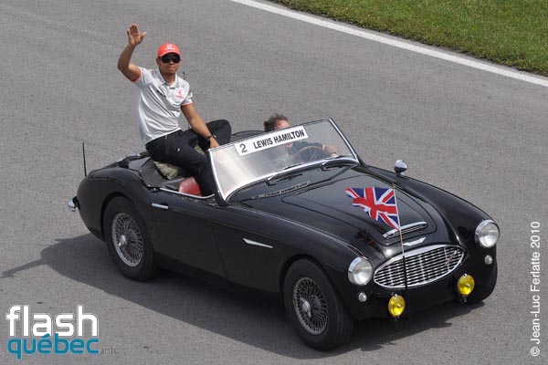 LEWIS HAMILTON (McLaren). Parade des Pilotes de Formule 1 du GRAND PRIX DU CANADA 2010, sur le Circuit Gilles Villeneuve de Montreal, le 13 juin 2010. Utilisation quelle qu'elle soit strictement interdite sans l'accord du photographe www.matthieubichat.com