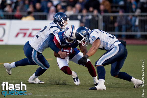 Les Alouettes de MontrÃ©al (4) Argonauts de Toronto (30) au stade Percival-Molson le 7 novembre 2010. - Aucune utilisation permise. Photo: Nina-Michele Le Floch pour CKAC.COM et Flashquebec.info