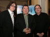 Patrick Drolet, Remy Girard et Robert Menard (realisateur). Premiere du film -LE BONHEUR DE PIERRE- au Cinema Imperial de Montreal, le 23 fevrier 2009.