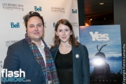 Maxime Laporte (SSJB) lors de la première mondiale du documentaire "YES" de Félix Rose et Eric Piccoli dans le cadre des Rendez-vous du cinéma québécois, au Cinéma Cineplex Odeon Quartier Latin, à Montréal, vendredi le 3 mars 2017.