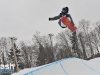 Entrainement en vue de la finale de la Coupe du Monde LG/FIS de Half-Pipe, dans le cadre du Snowboard Jamboree 2011, le jeudi 17 fevrier 2011, a Quebec. Utilisation quelle qu'elle soit strictement interdite sans l'accord de l'auteur franck2lage@gmail.com